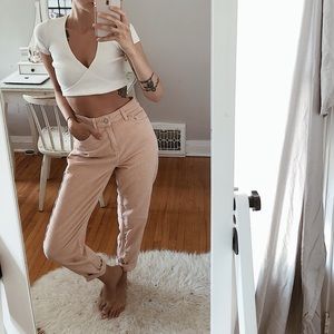 BDG- Pink Corduroy Mom Jeans